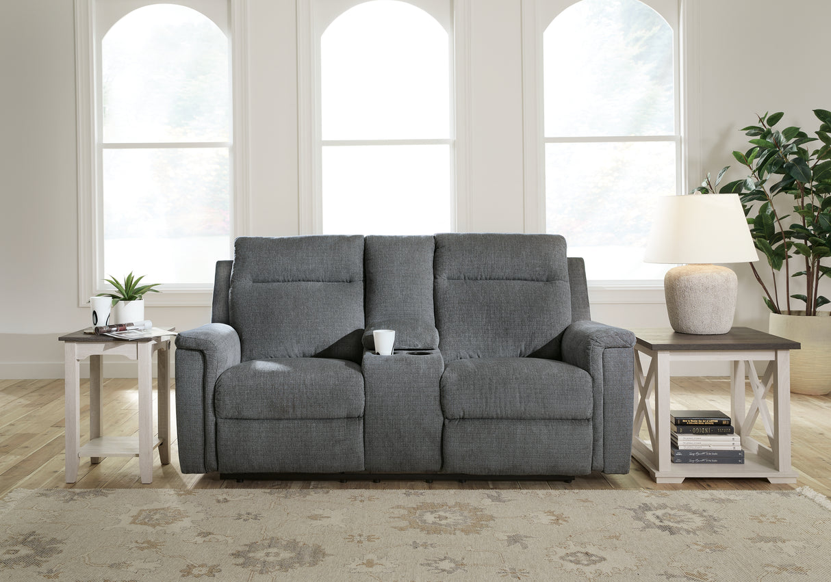 Nashville Furniture Outlets - Ashley Furniture - Barnsana Living Room - Reclining Power Sofa / Ash - 3320187