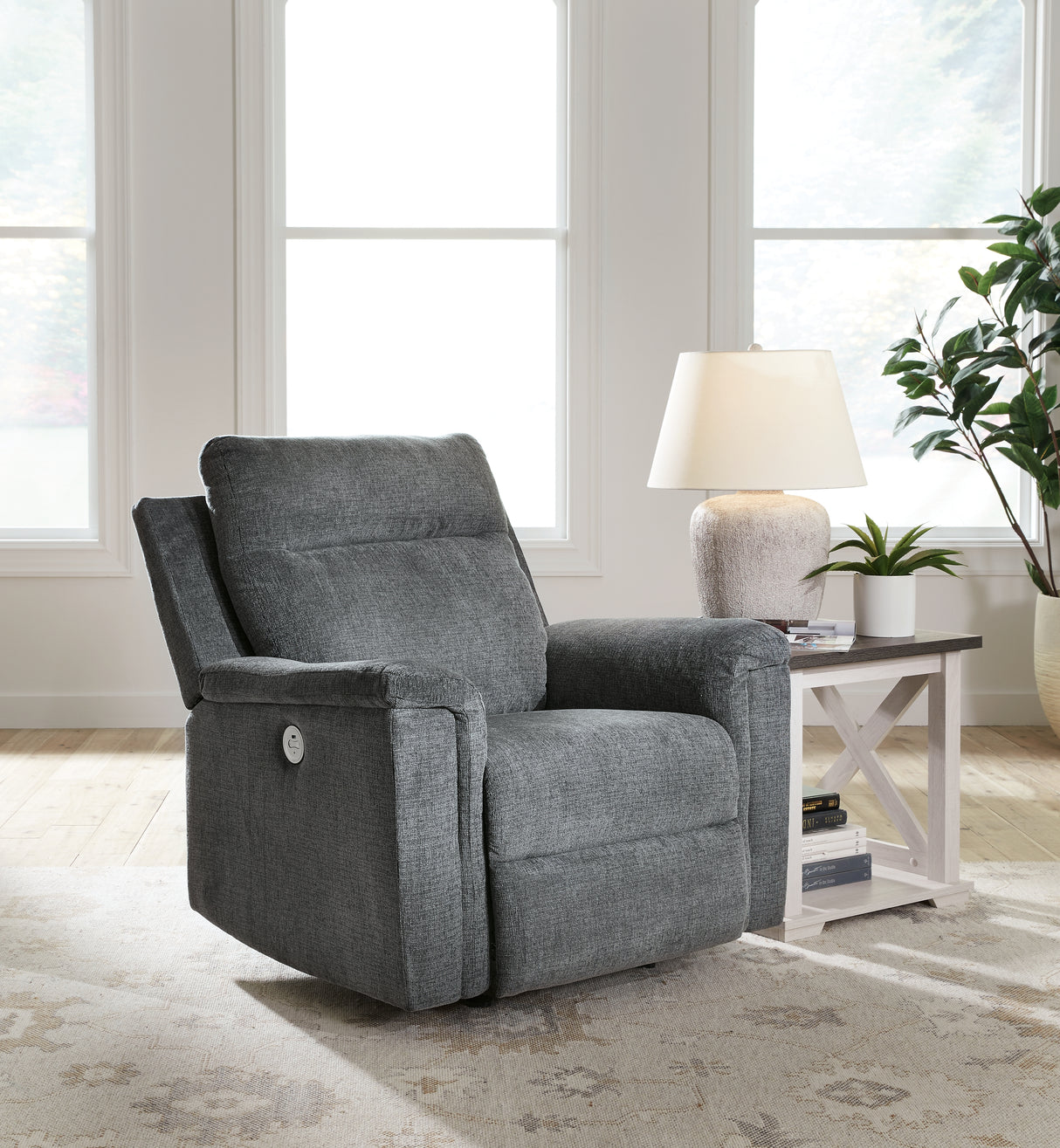 Nashville Furniture Outlets - Ashley Furniture - Barnsana Living Room - Power Rocker Recliner / Gravel - 3320298