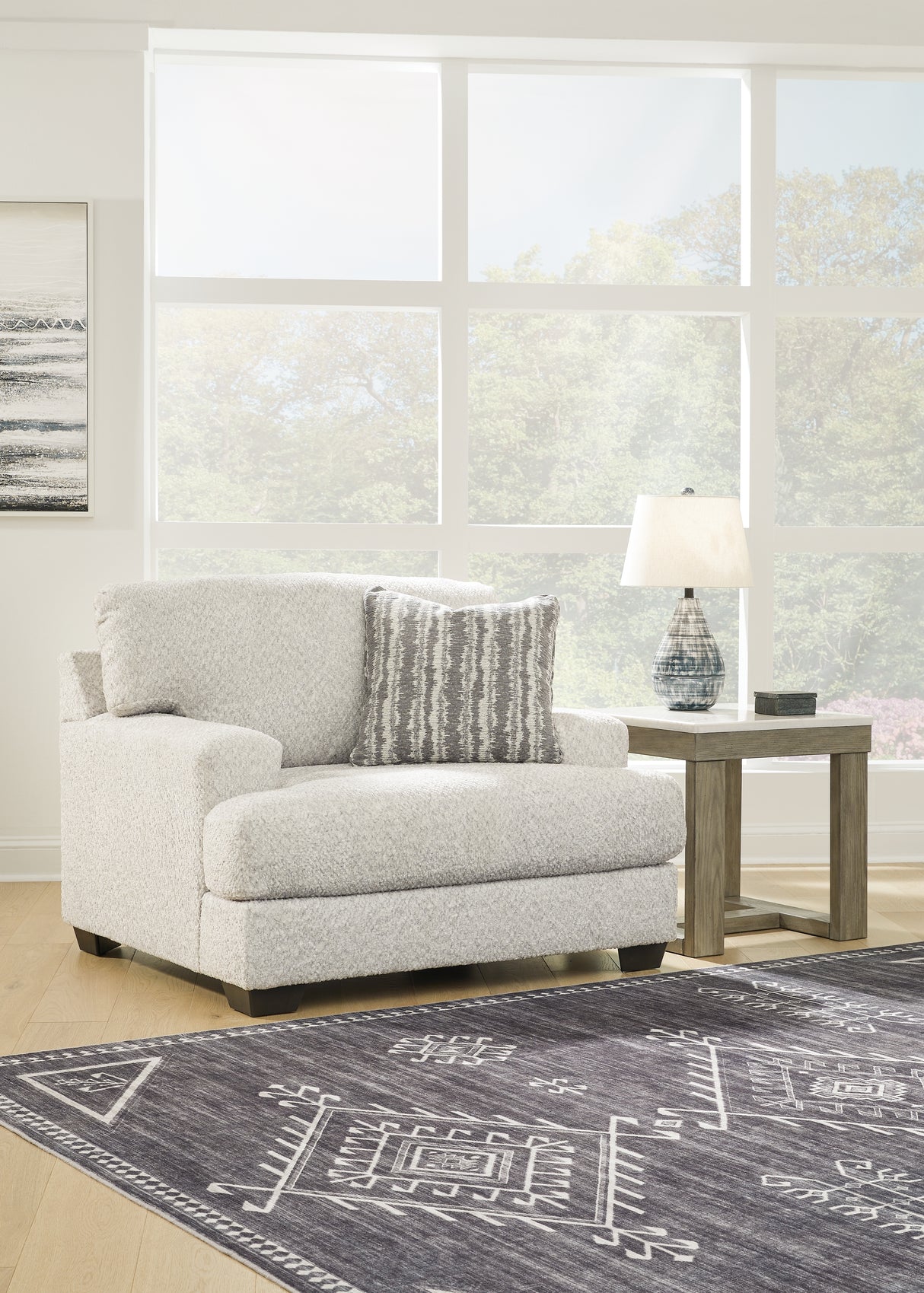 Nashville Furniture Outlets - Ashley Furniture - Brebryan Living Room - Chair and a Half / Flannel - 3440123