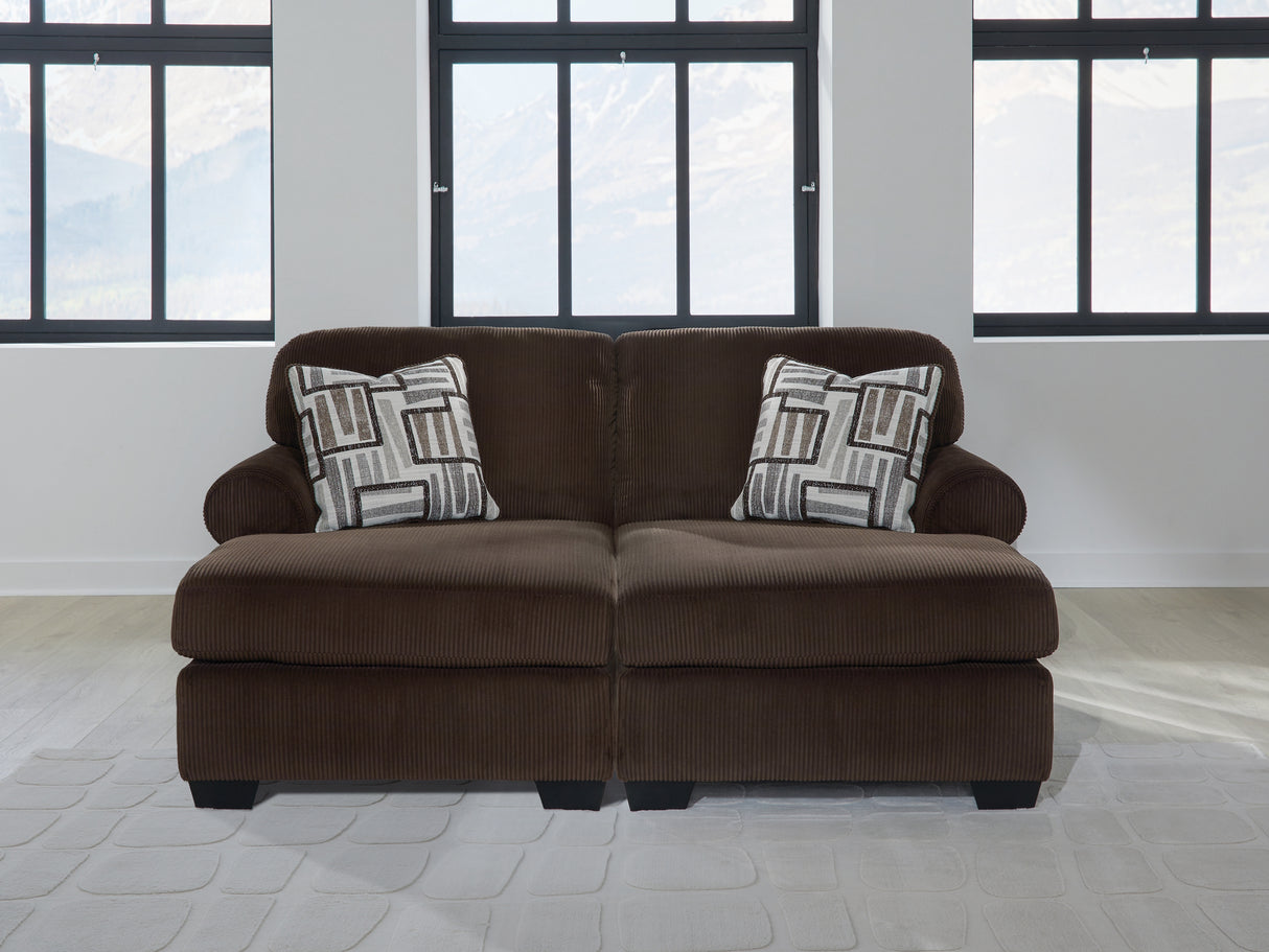 Nashville Furniture Outlets - Ashley Furniture - Kimlee Sectional - RAF 2-Piece Super Chaise / Chocolate - PC35603S4