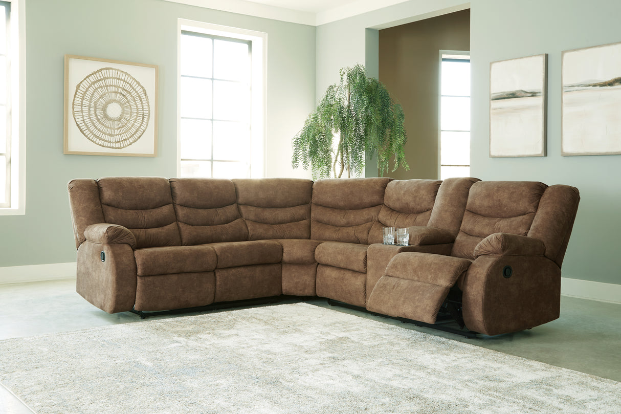 Nashville Furniture Outlets - Ashley Furniture - Partymate Sectional - 2-Piece Reclining Sectional / Brindle - 36902S1
