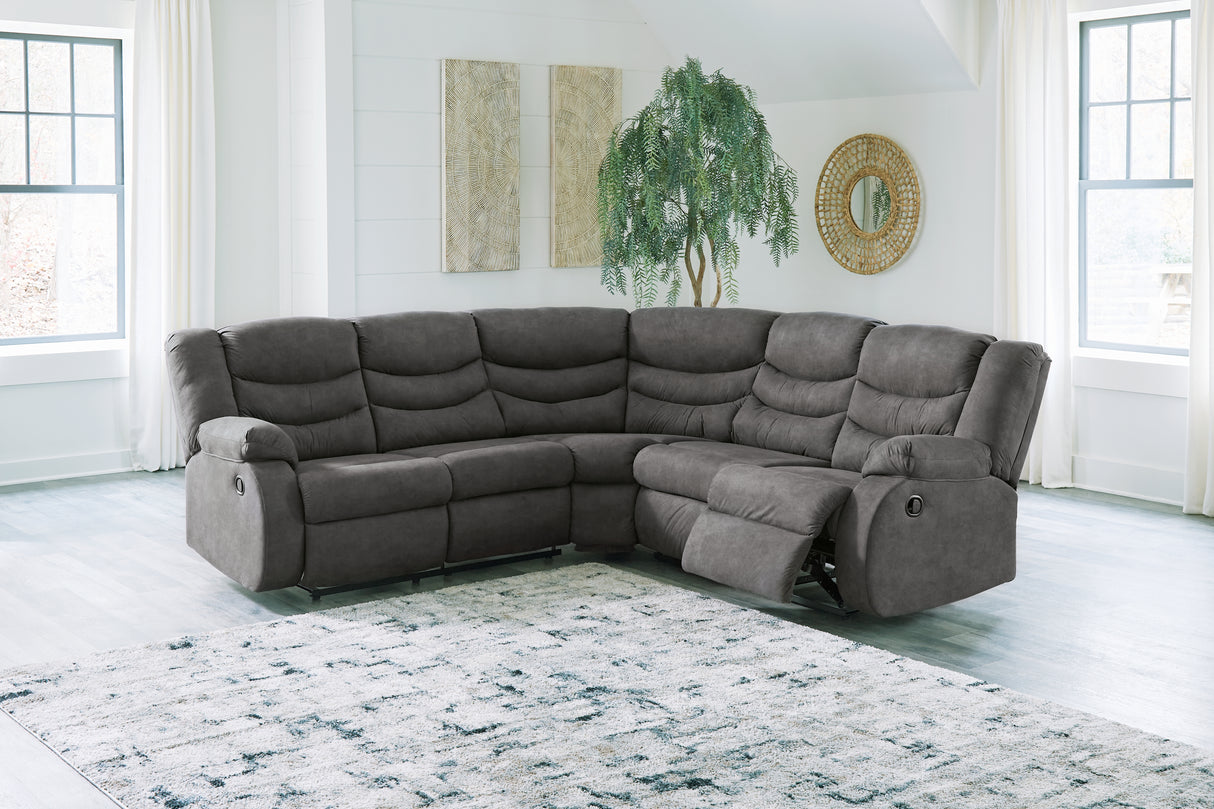 Nashville Furniture Outlets - Ashley Furniture - Partymate Sectional - 2-Piece Reclining Sectional / Slate - 36903S2
