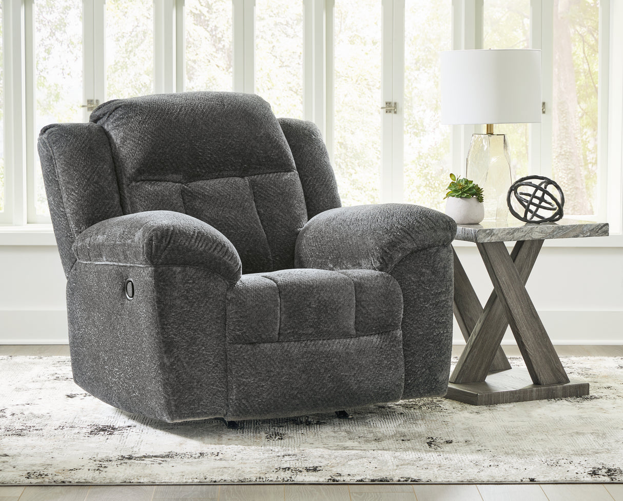 Nashville Furniture Outlets - Ashley Furniture - Frohn Living Room - Rocker Recliner / Graphite - 3740625