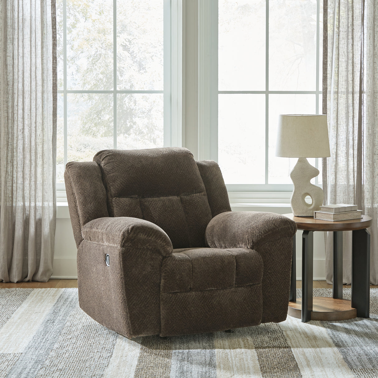 Nashville Furniture Outlets - Ashley Furniture - Frohn Living Room - Rocker Recliner / Chocolate - 3740725