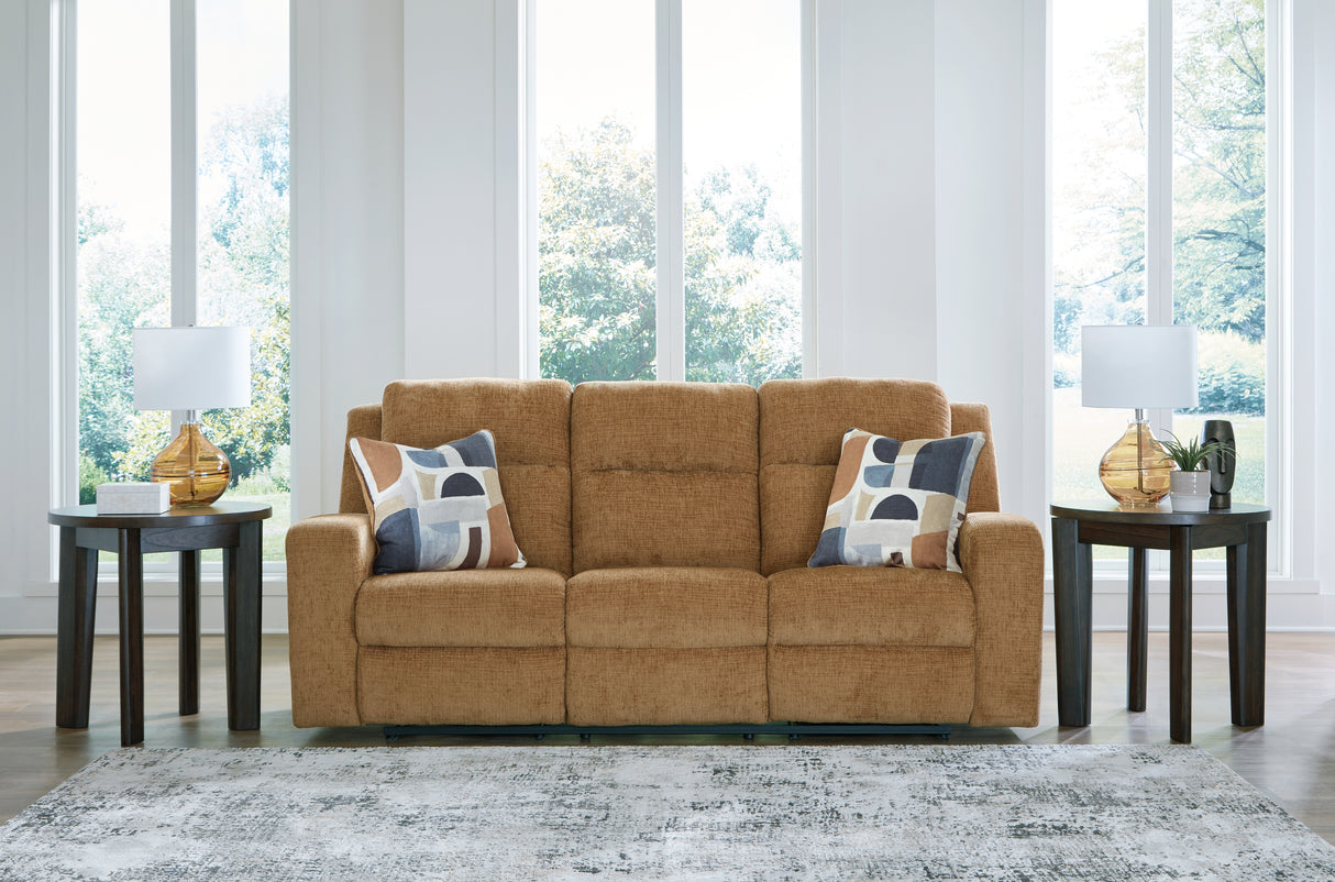 Nashville Furniture Outlets - Ashley Furniture - Kanlow Living Room - Reclining Sofa / Honey - 3860588