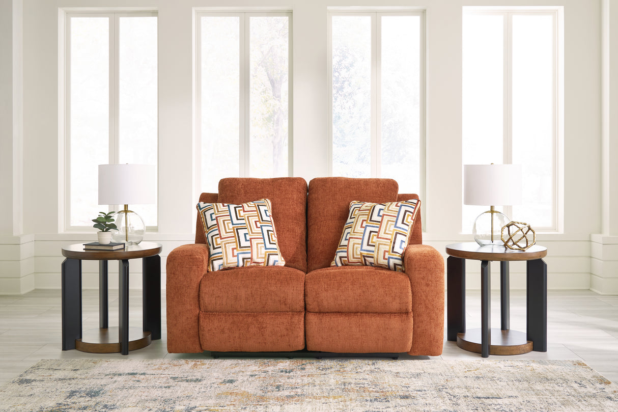 Nashville Furniture Outlets - Ashley Furniture - Danum Living Room - Reclining Loveseat / Spice - 3880786