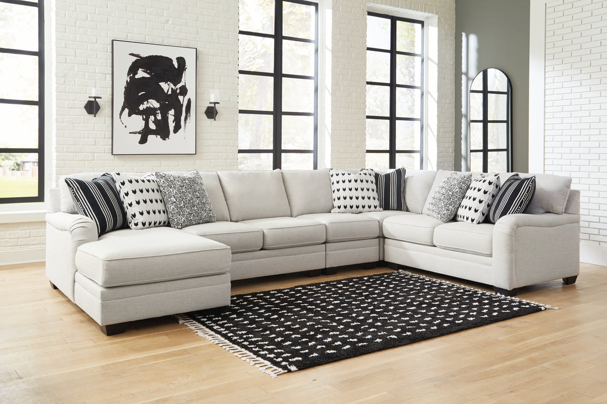 Nashville Furniture Outlets - Ashley Furniture - Huntsworth Sectional - RAF 5-Piece Sectional with Chaise / Dove Gray - 39702S5