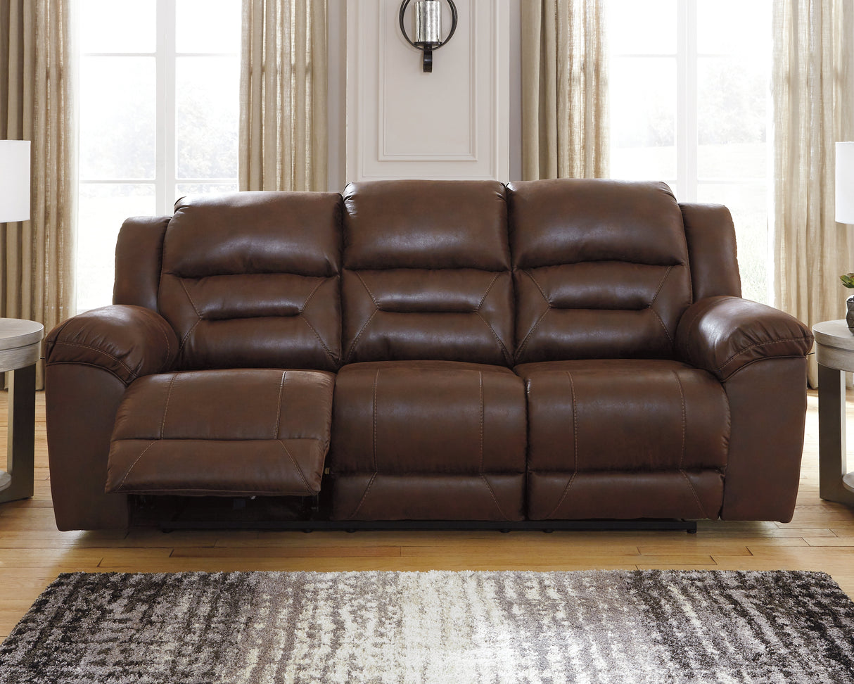 Nashville Furniture Outlets - Ashley Furniture - Stoneland Living Room - Reclining Power Sofa / Chocolate - 3990487