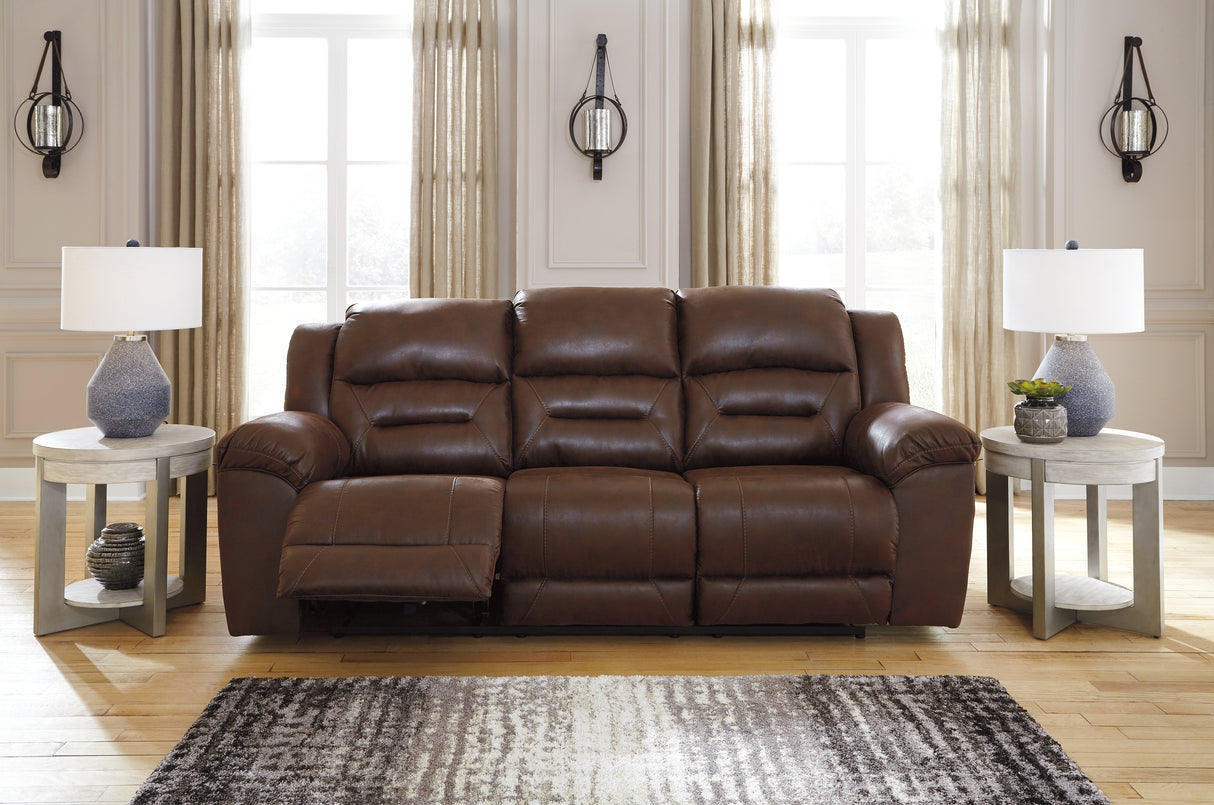 Nashville Furniture Outlets - Ashley Furniture - Stoneland Living Room - Reclining Sofa / Chocolate - 3990488