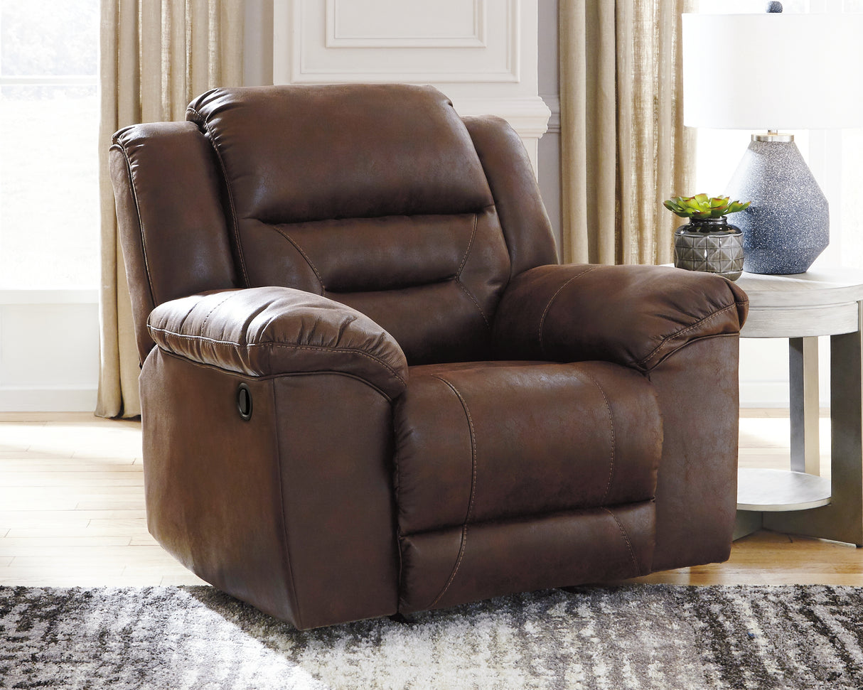Nashville Furniture Outlets - Ashley Furniture - Stoneland Living Room - Rocker Recliner / Chocolate - 3990425