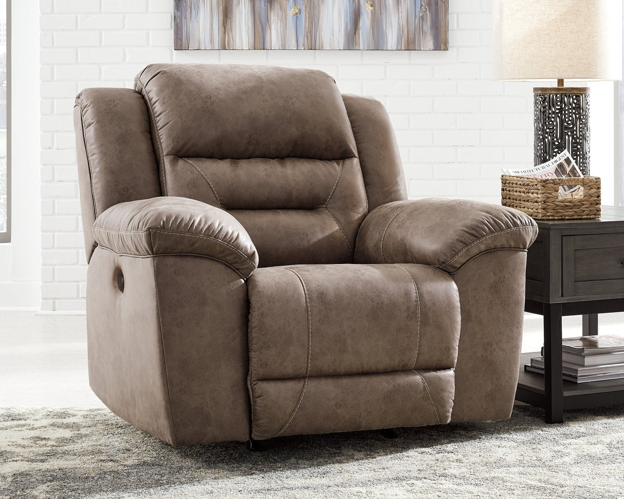 Nashville Furniture Outlets - Ashley Furniture - Stoneland Living Room - Power Rocker Recliner / Fossil - 3990598