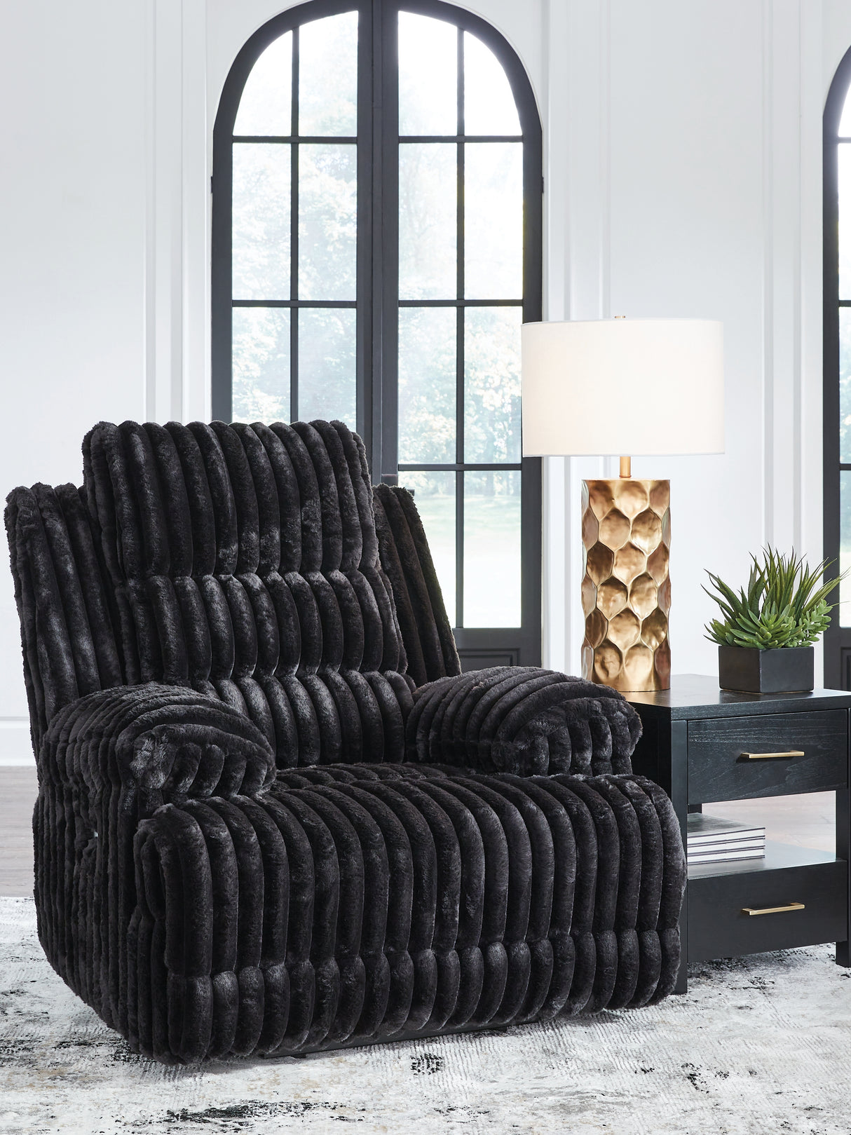 Nashville Furniture Outlets - Ashley Furniture - Rhine Falls Living Room - Zero Wall Power Recliner / Onyx - PC4280506