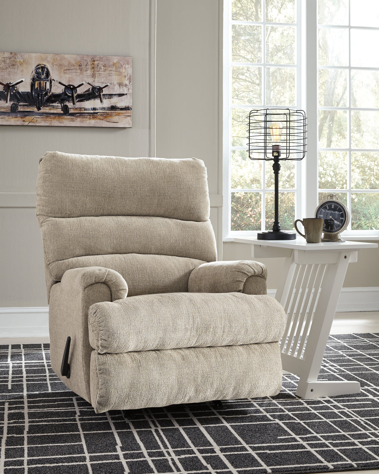 Nashville Furniture Outlets - Ashley Furniture - Man Fort Living Room - Rocker Recliner / Dusk - 4660425