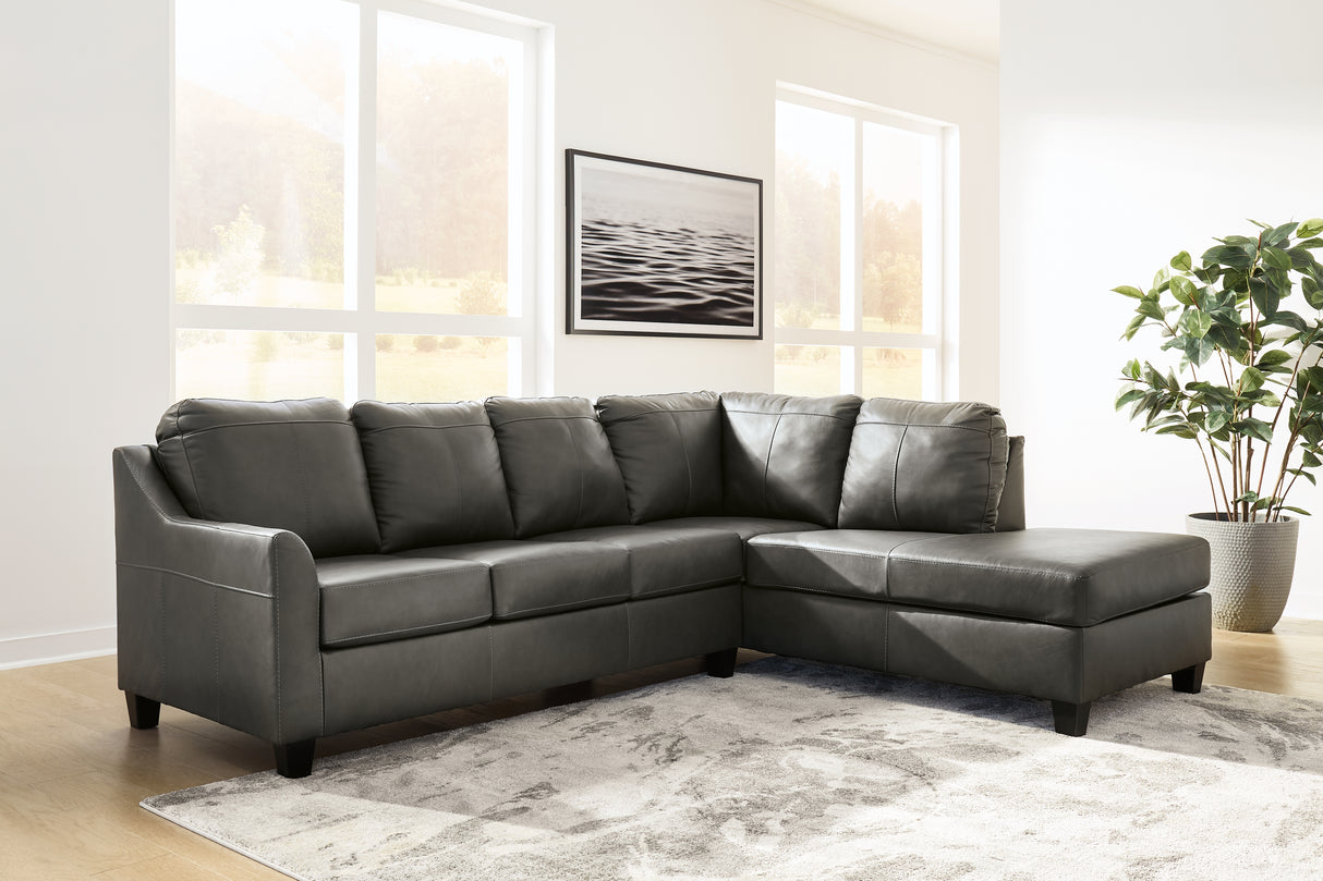Nashville Furniture Outlets - Ashley Furniture - Valderno Sectional - LAF 2-Piece Sectional with Chaise / Fog - 47804S1