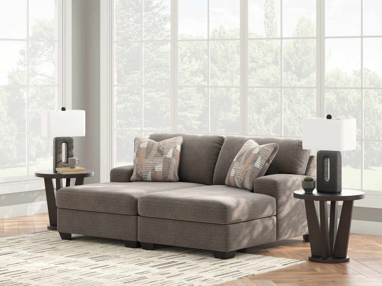 Nashville Furniture Outlets - Ashley Furniture - Newellen Sectional - RAF 2-Piece Super Chaise / Greystone - 48405S4