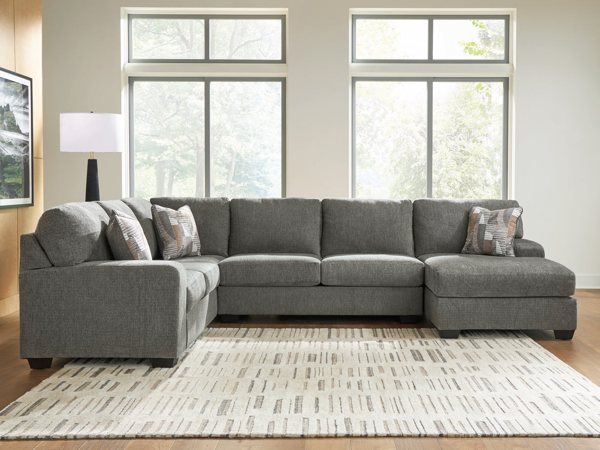 Nashville Furniture Outlets - Ashley Furniture - Revenna Sectional - LAF 3-Piece Sectional with Chaise / Greystone - PC48405S2