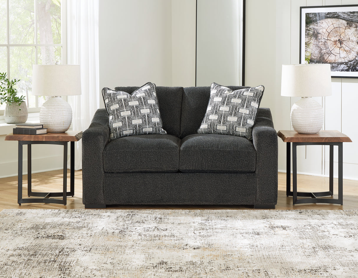 Nashville Furniture Outlets - Ashley Furniture - Wryenlynn Living Room - Loveseat / Onyx - 4940535