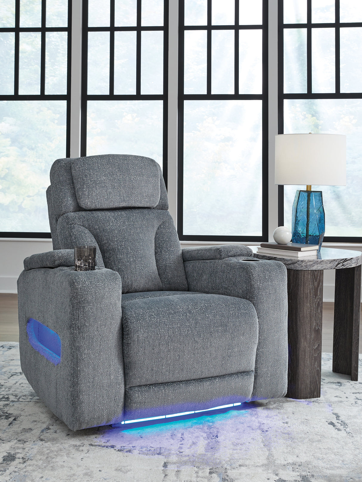 Nashville Furniture Outlets - Ashley Furniture - Studio Cave Living Room - PWR Recliner/ADJ Headrest / Steel - PC4980213
