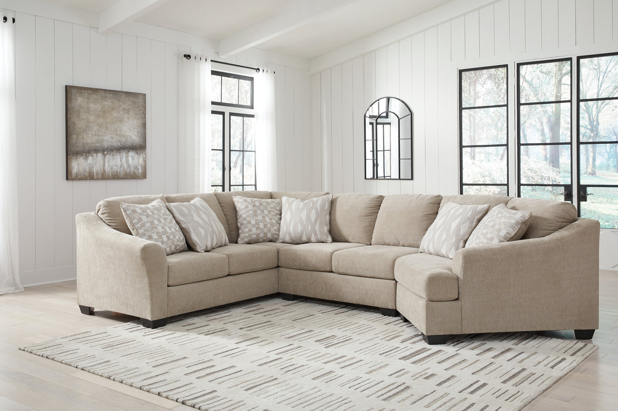 Nashville Furniture Outlets - Ashley Furniture - Brogan Bay Sectional - 3-Piece Sectional with Cuddler / Cork - 52705S2