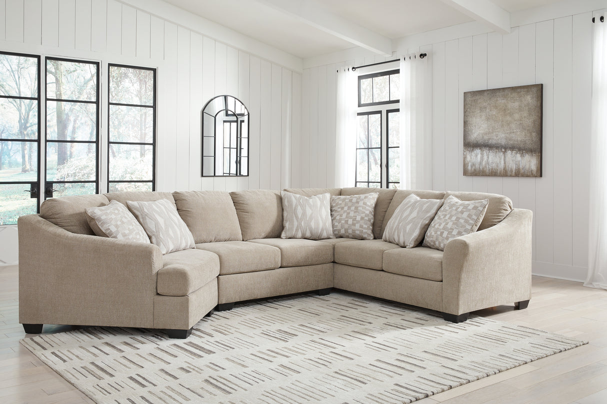 Nashville Furniture Outlets - Ashley Furniture - Brogan Bay Sectional - 3-Piece Sectional with Cuddler / Cork - 52705S2