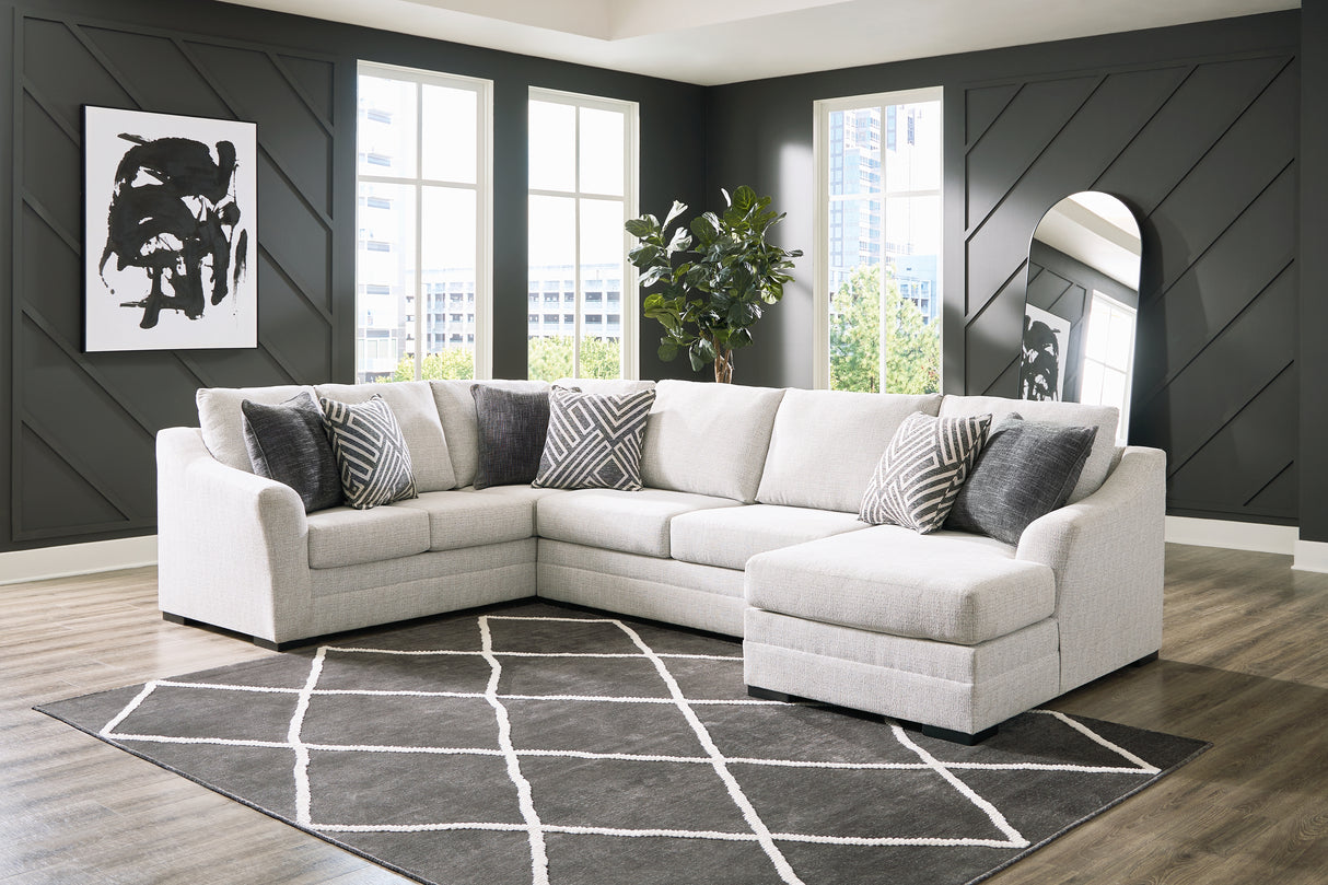 Nashville Furniture Outlets - Ashley Furniture - Koralynn Sectional - LAF 3-Piece Sectional with Chaise / Stone - 54102S2
