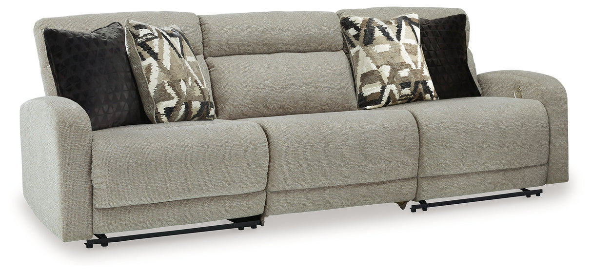 Nashville Furniture Outlets - Ashley Furniture - Colleyville Sectional - 3-Piece Power Reclining Sectional Sofa / Stone - 54405S8