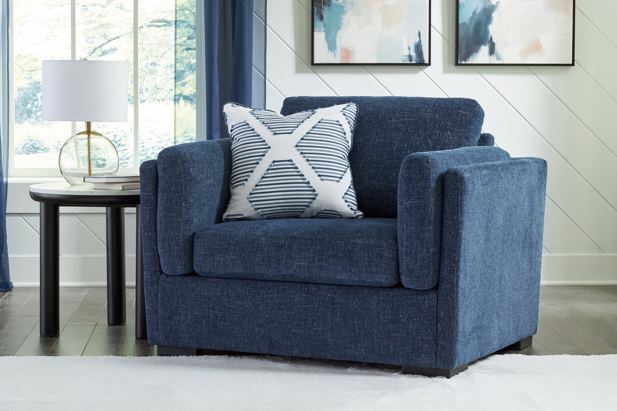 Nashville Furniture Outlets - Ashley Furniture - Evansley Living Room - Chair and a Half / Navy - 5450223