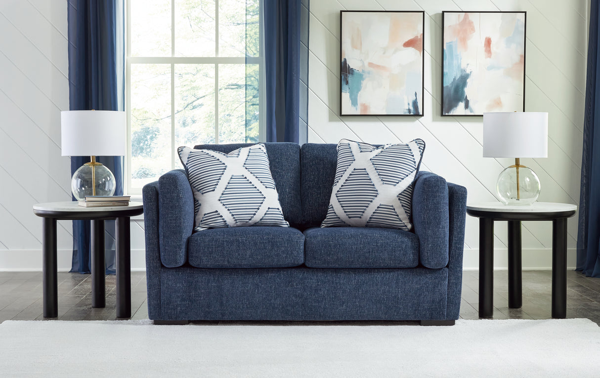 Nashville Furniture Outlets - Ashley Furniture - Evansley Living Room - Loveseat / Navy - 5450235