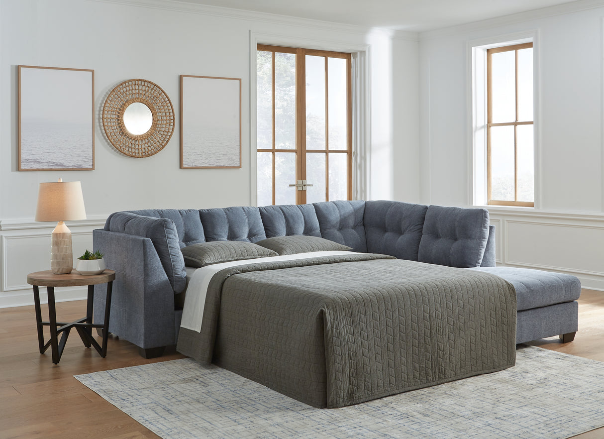 Nashville Furniture Outlets - Ashley Furniture - Marleton Sectional - 2-Piece Sleeper Sectional with Chaise / Denim - 55303S4
