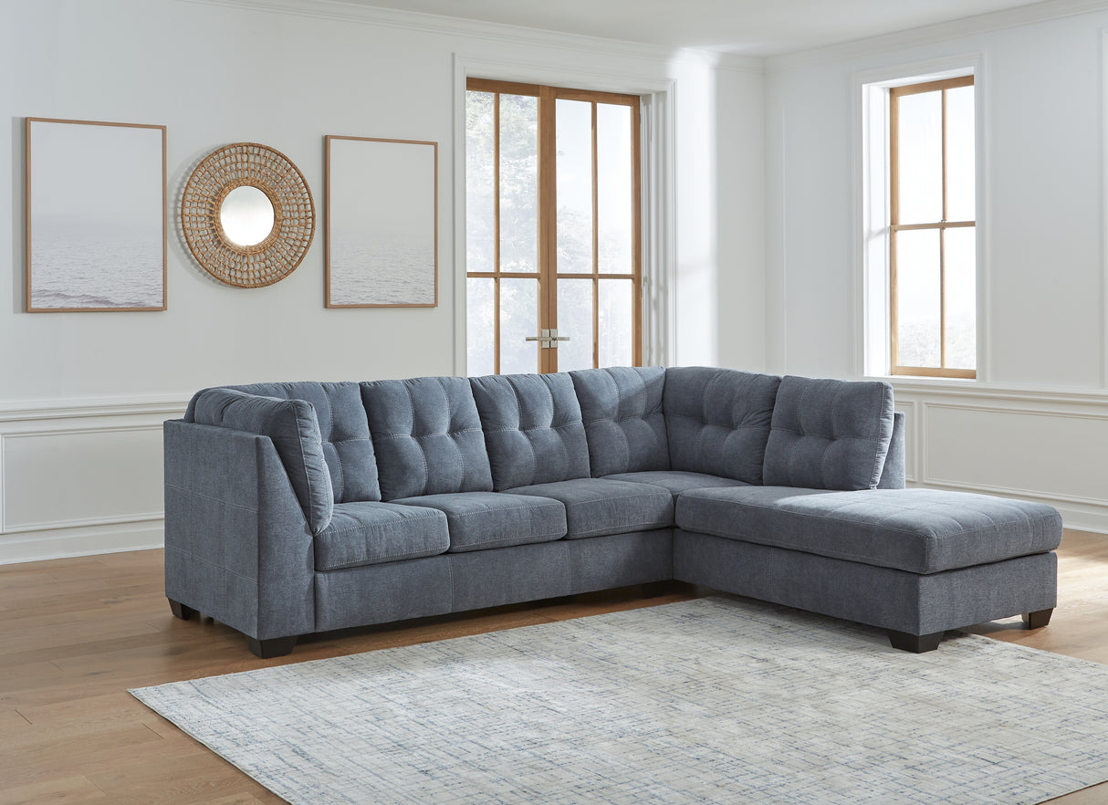 Nashville Furniture Outlets - Ashley Furniture - Marleton Sectional - LAF 2-Piece Sectional with Chaise / Denim - 55303S2