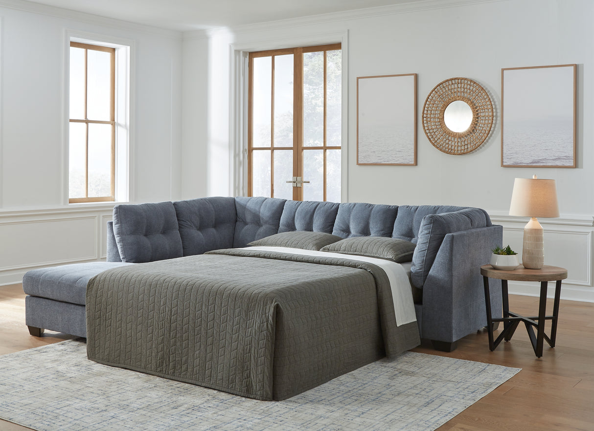 Nashville Furniture Outlets - Ashley Furniture - Marleton Sectional - RAF 2-Piece Sleeper Sectional with Chaise / Denim - 55303S3
