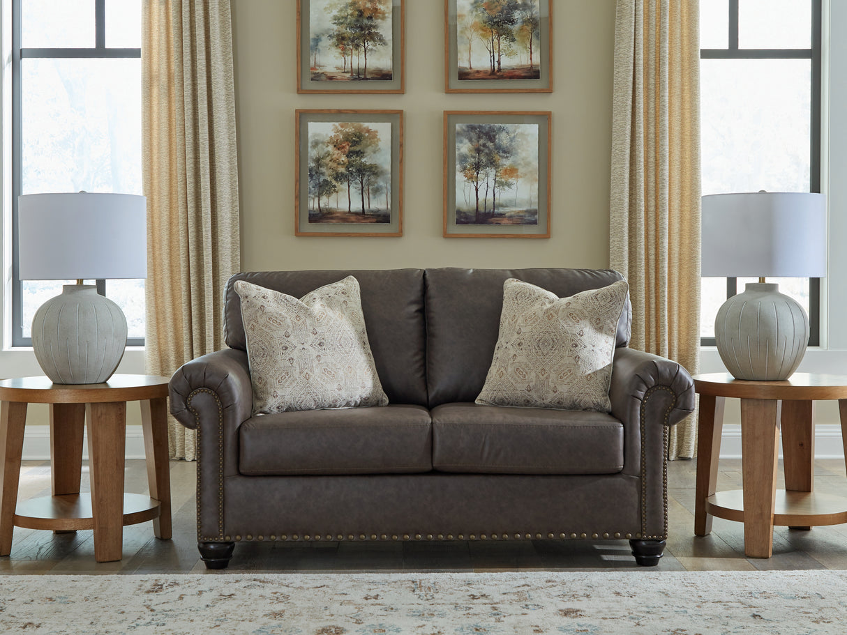 Nashville Furniture Outlets - Ashley Furniture - Roxmere Living Room - Loveseat / Umber - 5550335