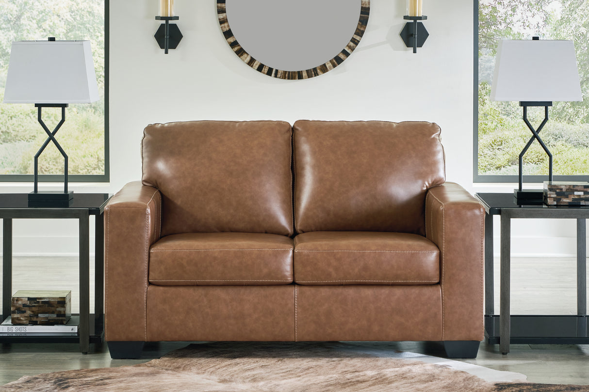 Nashville Furniture Outlets - Ashley Furniture - Bolsena Living Room - Loveseat / Caramel - 5560335