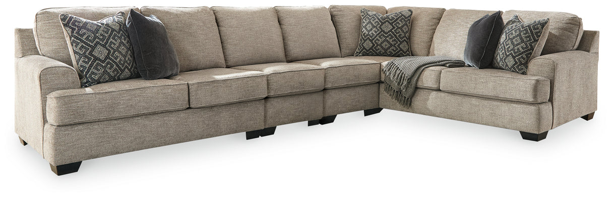 Nashville Furniture Outlets - Ashley Furniture - Bovarian Sectional - RAF 4-Piece Sectional / Stone - 56103S5