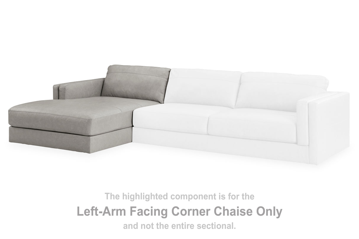 Nashville Furniture Outlets - Ashley Furniture - Amiata Sectional - LAF Corner Chaise / Glacier - 5740416