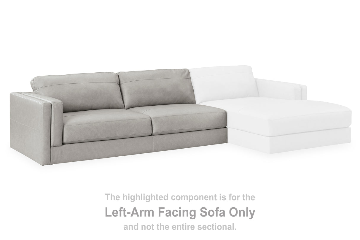 Nashville Furniture Outlets - Ashley Furniture - Amiata Sectional - LAF Sofa / Glacier - 5740466