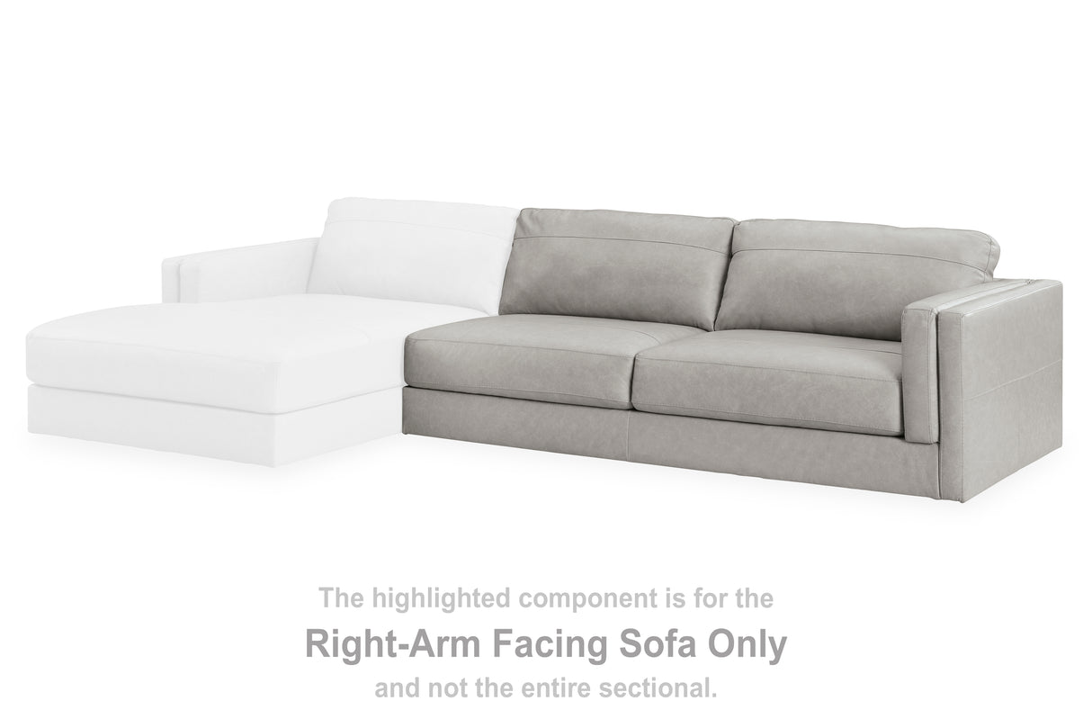 Nashville Furniture Outlets - Ashley Furniture - Amiata Sectional - RAF Corner Chaise / Glacier - 5740417
