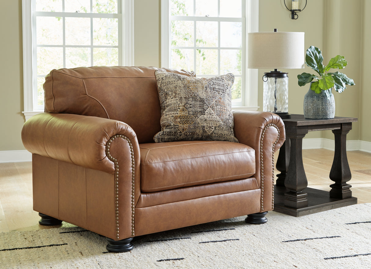 Nashville Furniture Outlets - Ashley Furniture - Carianna Living Room - Chair and a Half / Caramel - 5760423