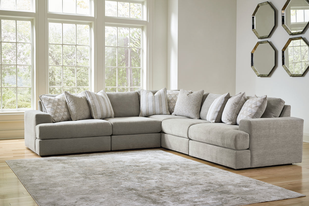 Nashville Furniture Outlets - Ashley Furniture - Avaliyah Sectional - RAF 5-Piece Sectional / Ash - 58103S6