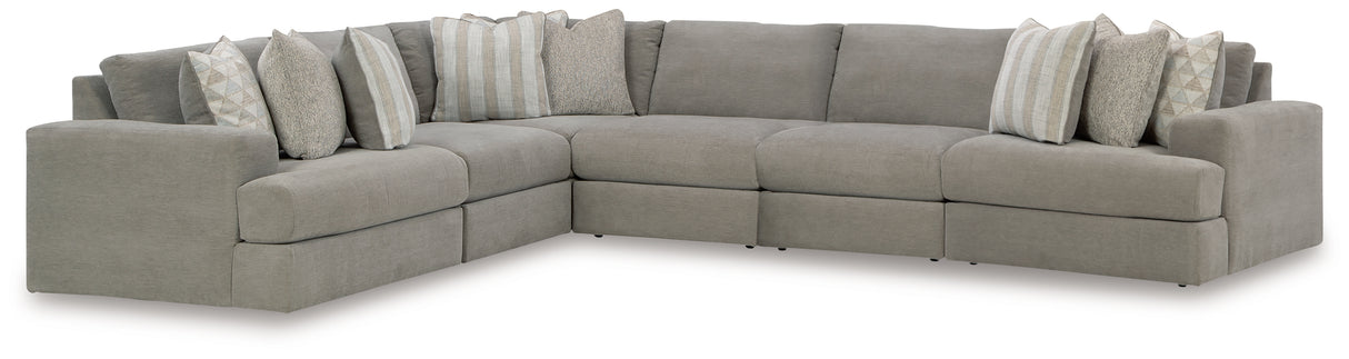 Nashville Furniture Outlets - Ashley Furniture - Avaliyah Sectional - RAF 6-Piece Sectional / Ash - 58103S7