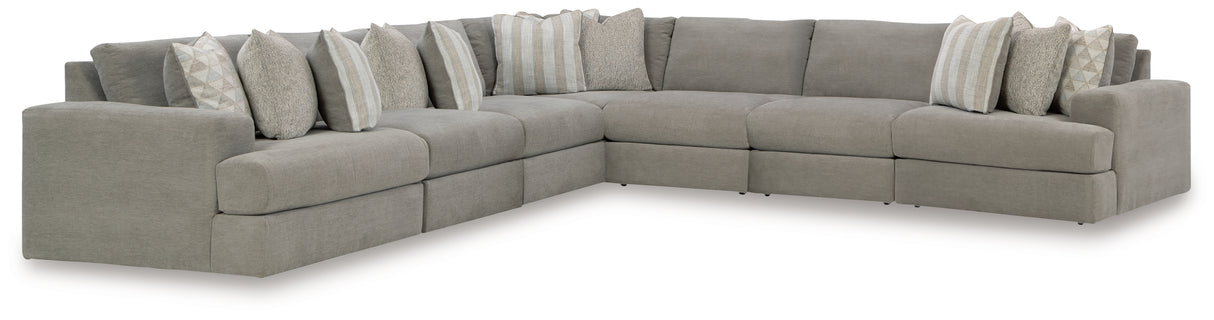 Nashville Furniture Outlets - Ashley Furniture - Avaliyah Sectional - RAF 7-Piece Sectional / Ash - 58103S8