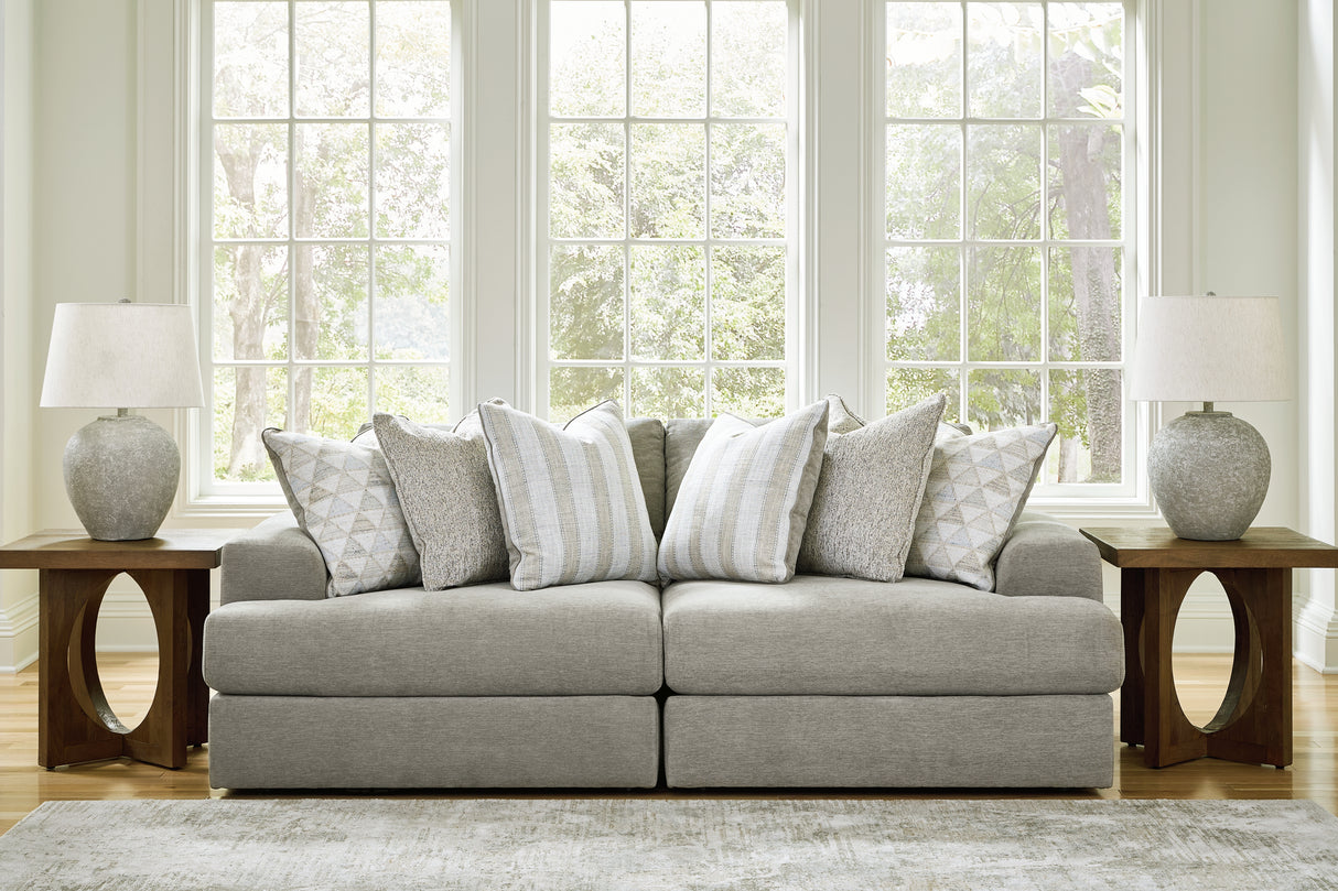 Nashville Furniture Outlets - Ashley Furniture - Avaliyah Sectional - RAF 2-Piece Sectional Loveseat / Ash - 58103S1