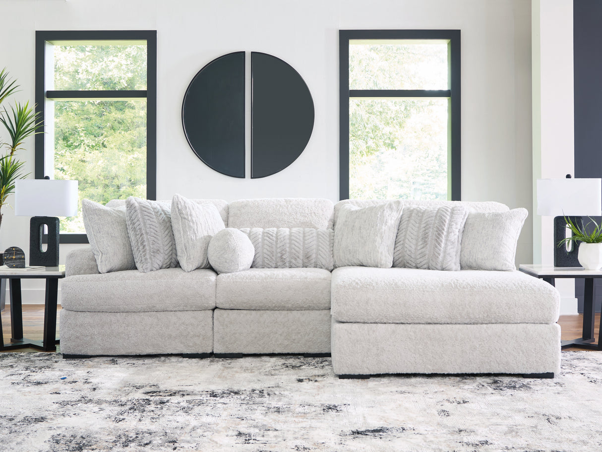 Nashville Furniture Outlets - Ashley Furniture - Cuddle Plush Sectional - RAF 2-Piece Sectional / Arctic - PC59106S9