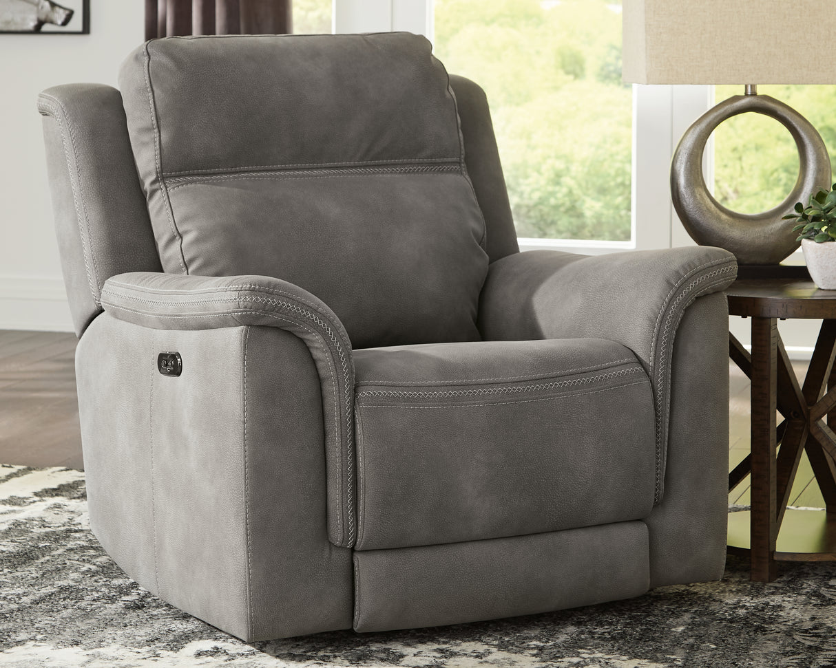 Nashville Furniture Outlets - Ashley Furniture - Next-Gen DuraPella Living Room - PWR Recliner/ADJ Headrest / Slate - 5930113