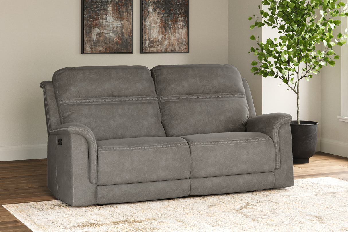 Nashville Furniture Outlets - Ashley Furniture - Next-Gen DuraPella Living Room - 2 Seat PWR REC Sofa ADJ HDREST / Slate - 5930147