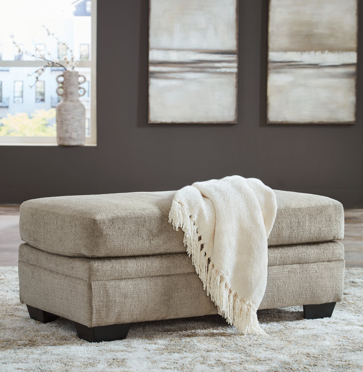 Nashville Furniture Outlets - Ashley Furniture - Stonemeade Living Room - Ottoman / Taupe - 5950414