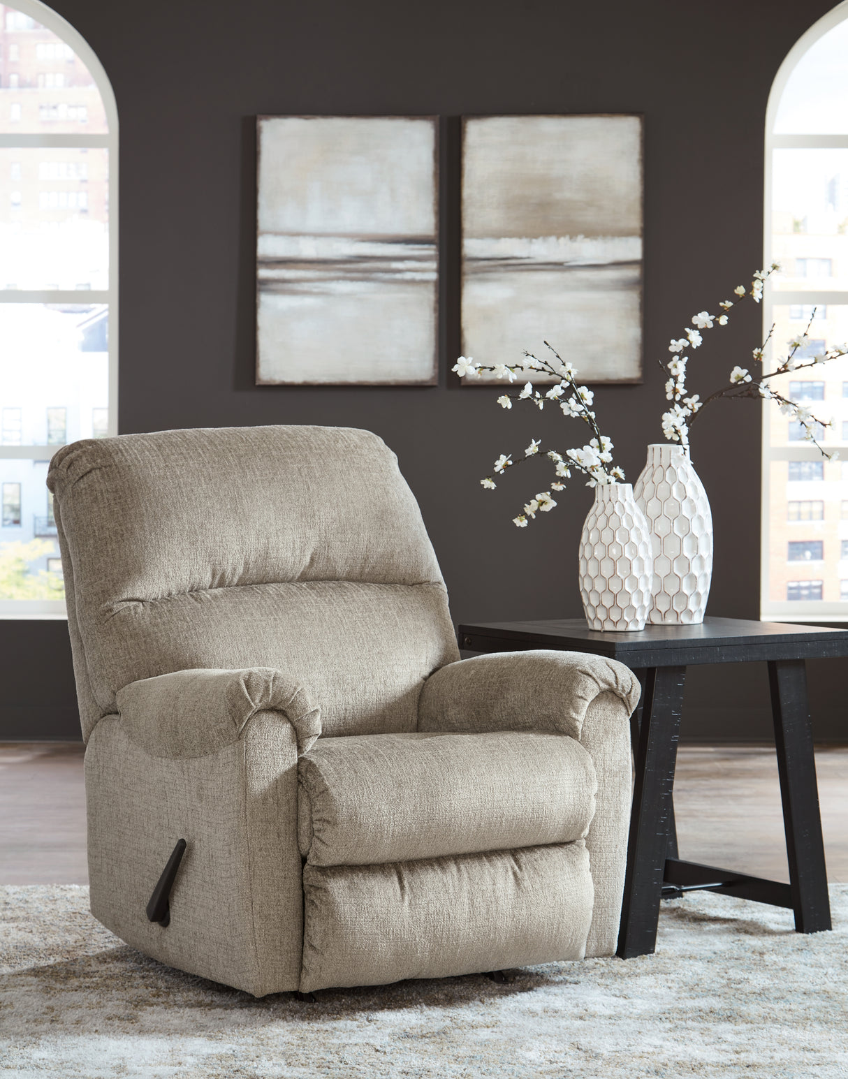Nashville Furniture Outlets - Ashley Furniture - Stonemeade Living Room - Rocker Recliner / Taupe - 5950425