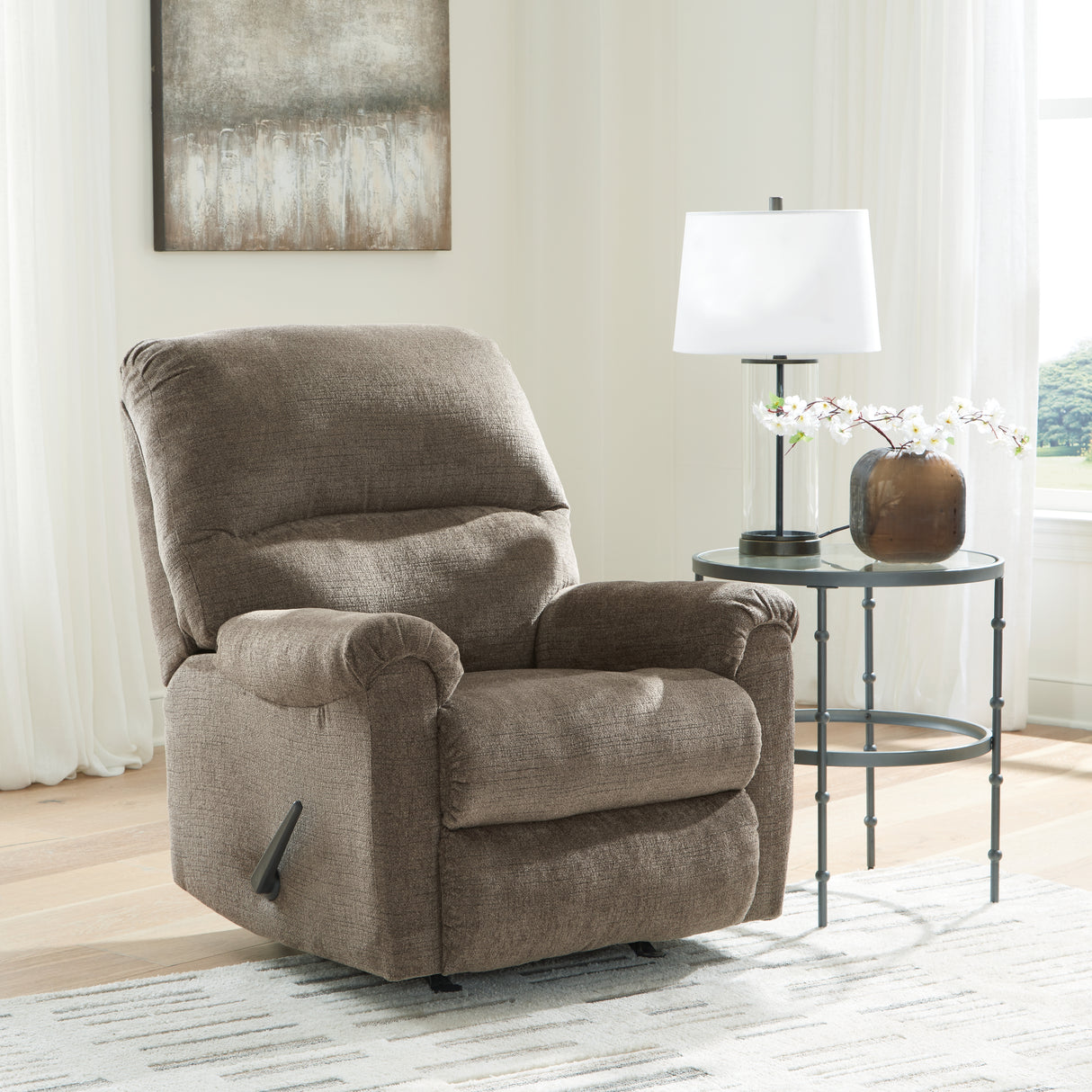 Nashville Furniture Outlets - Ashley Furniture - Stonemeade Living Room - Rocker Recliner / Nutmeg - 5950525