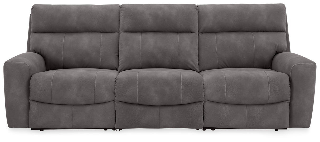 Nashville Furniture Outlets - Ashley Furniture - Next-Gen DuraPella Sectional - 3-Piece Power Reclining Sectional / Slate - 61003S9
