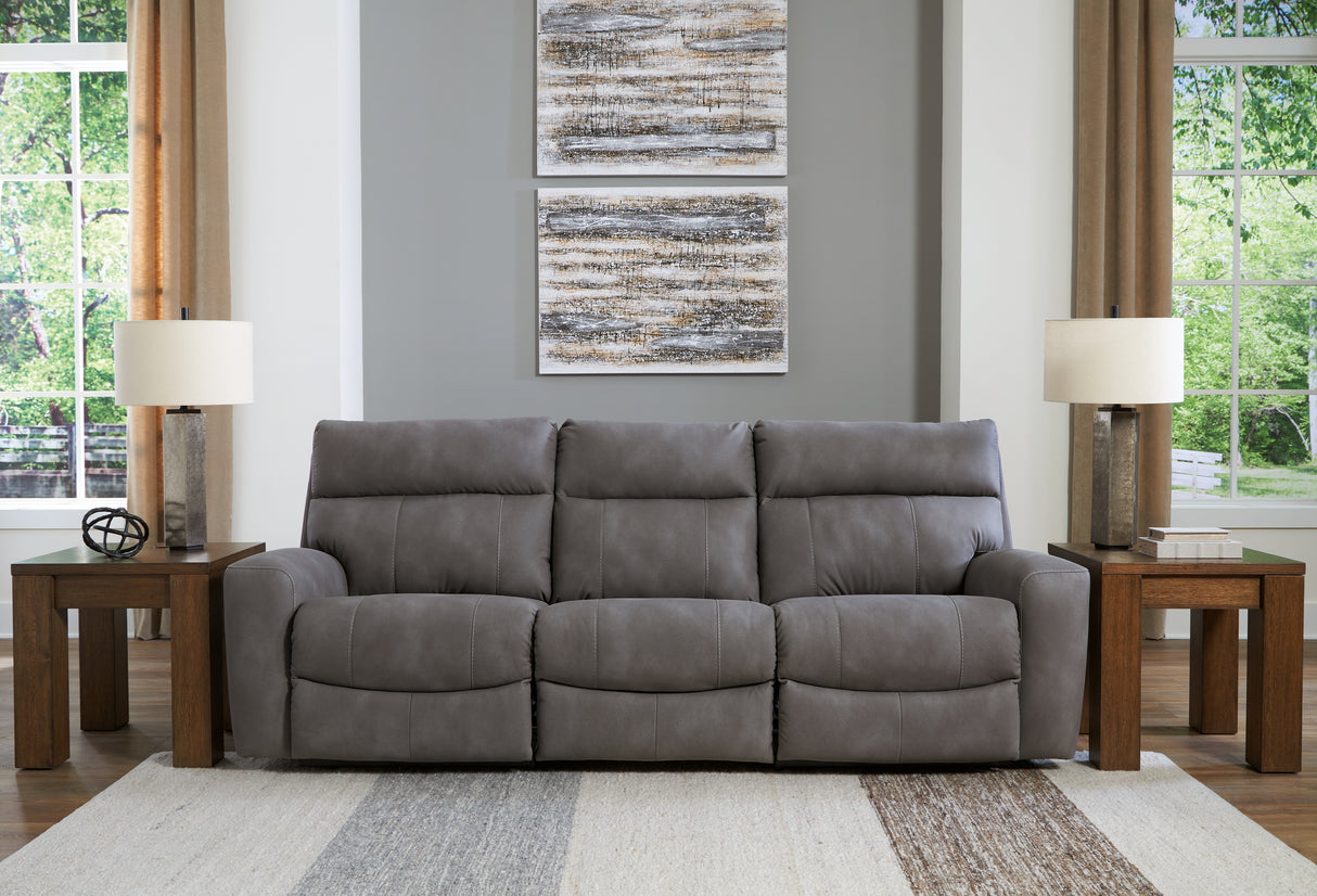 Nashville Furniture Outlets - Ashley Furniture - Next-Gen DuraPella Sectional - 3-Piece Power Reclining Sectional Sofa / Slate - 61003S2